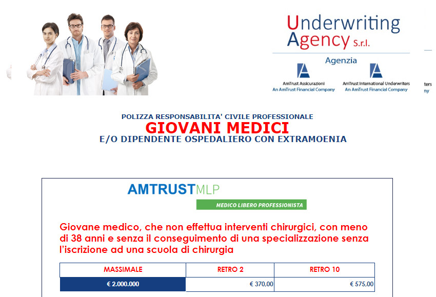 polizza responsabiltà civile giovani medici