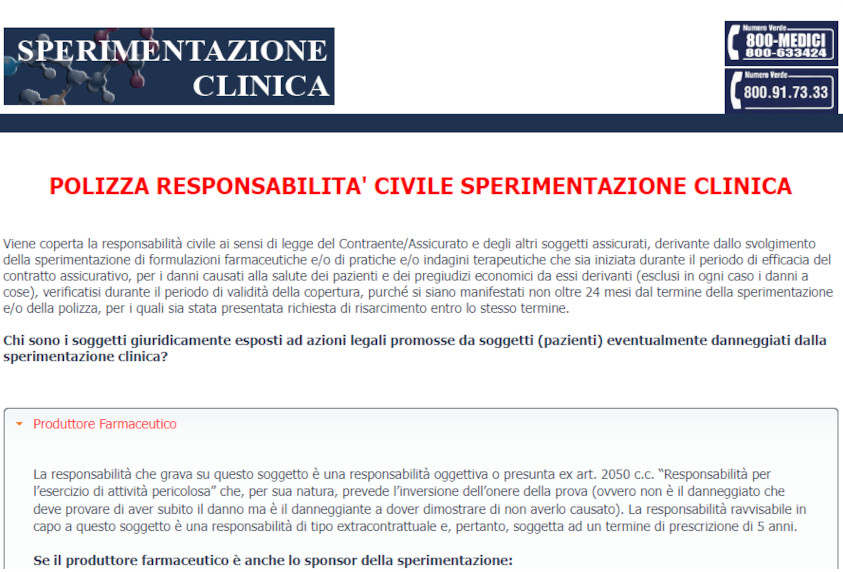 sperimentazione clinica